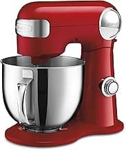 Cuisinart Stand Mixer, 12 Speed, 5.5 Quart Stainless Steel Bowl, Chef’s Whisk, Mixing Paddle, Dough Hook, Splash Guar...