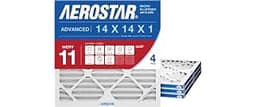 Aerostar 14x14x1 MERV 11-4 Count - Pleated HVAC, Furnace & Air Conditioner Filters - Removes Dust, Cold & Flu Germs, ...