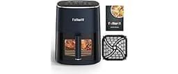 Fullwill 6QT Air Fryer with Viewing Window,12-in-1 Multi-Function Air Fry,Roast,Bake, Dehydrate, Fries,Nonstick and D...
