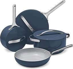 Caraway Non-stick Ceramic Cookware Set (12 Piece) Pots, Pans, Lids and Kitchen Storage - PFAS & PFOA Free - Oven Safe...