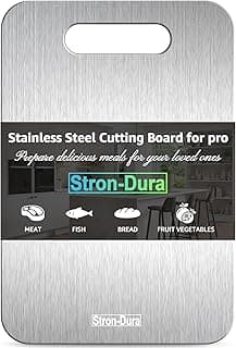 Stron- Dura Cutting Board - 304 Food Grade Stainless Steel Cutting Boards for Kitchen- for cutting Meat, Fruit, Veget...