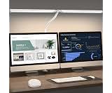 Pzloz Led Desk Lamp for Office Home - Eye Caring Architect lamp with Clamp,Dual Screen Computer Monitor Work Smart Li...