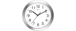 HITO 10 Inch Silent Wall Clock Battery Operated Non Ticking Glass Cover Silver Aluminum Frame, for Kitchen, Bedroom, ...