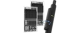 JIMMIDDA 16Pcs Black Gel Pens - 0.7mm Medium Point Black Ink Pens | Smooth Writing - Quick Drying Retractable Pen for...
