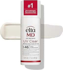 EltaMD UV Clear Face Sunscreen with Zinc Oxide, Oil-Free, SPF 46 and SPF 50