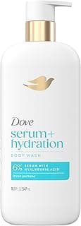 Dove Body Wash Hydration Boost Actively drenches dry skin 6% hydration serum with hyaluronic 18.5 oz