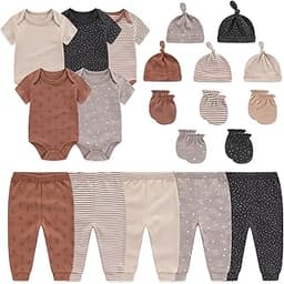 JELYLOVE Unisex Baby Boy Girl Bodysuits Sets 20 Pack Cotton Casual New Born Clothes Comfort Infant Outfit Essentials
