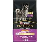 Purina Pro Plan AdvantEDGE Senior Support 7+ Dry Dog Food, 12 lb Bag | Chicken and Rice Formula, provides 3-in-1 seni...