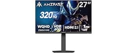 Amzfast 27 Inch Gaming Monitor 320Hz 240Hz WQHD (2560 x 1440) Fast IPS Monitor, 1ms G-SYNC Compatible, HDR400, 135% s...