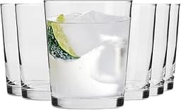 Krosno Drink Water Juice Drinking Glasses, Set of 6, 8.5 oz, Pure Collection, Ideal for Everyday Use, Drinking Glasse...