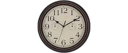 Foxtop 14" Outdoor Wall Clock with Thermometer and Hygrometer Combo, Bronze | Indoor, Outdoor, Retro, Silent, Non-Tic...