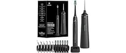 Upgraded Pro Dental Care Kit: 5-Mode Water Flosser & 50,000 VPM Sonic Electric Toothbrush | Premium Oral Clean Set wi...