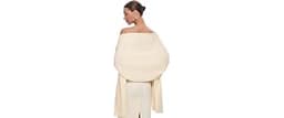 PULI Women's Pashmina Shawl Wrap Large Wedding Bridal Evening Winter Scarf | Thick Warm Shoulder Cover for Bridesmaid...