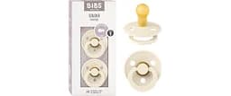 BIBS Pacifiers Colour Collection | Natural Rubber Baby Pacifier | Round Nipple | Set of 2 BPA-Free Soothers | Made in...