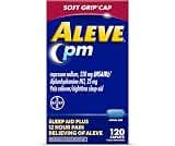 Aleve PM Sleep Aid Plus Pain Reliever Caplets, Naproxen Sodium & Diphenhydramine HCl, Nighttime, 120 Count
