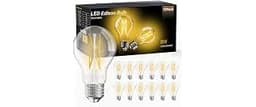 dalattin 12 Pack A19 Vintage LED Edison Bulbs, Dimmable, 60W Equivalent, High Brightness 2700K Soft White, 8W E26 Sta...