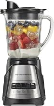 Hamilton Beach Power Elite Blender For Smoothies With Wave Action System | 40 oz. Glass Jar | 12 Functions Including ...