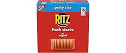 Ritz Fresh Stacks Original Crackers, Party Size, Travel Snacks, 23.7 Oz (16 Multi Snack Packs)