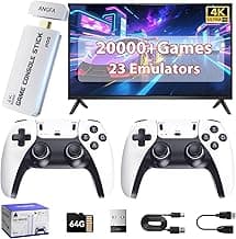 ANGFA 2026 NEW Wireless Retro Gaming Console Built-in 20,000+ Games and 23 Emulators, Plug & Play Retro Game Console ...