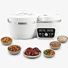 Instant Pot Dual Action 8‑in‑1 Multi-Cooker with Serve Together™ Smart Timing, 4Qt Pressure Cooker & 2Qt Rice Cooker,...