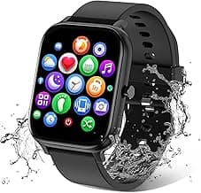 Smart Watch for Men Women Compatible with iPhone Samsung Android Phone 1.69 inch Full Touch Screen IP68 Waterproof Bl...