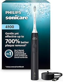 Philips Sonicare 4100 Series Electric Toothbrush - Sonic Toothbrush with Advanced Sonic Technology, Pressure Sensor, ...