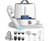 oneisall Cordless Dog Grooming Vacuum Kit, Dog Grooming Kit with 5100mAh & 11-in-1 Pet Tools, 3L Dust Cup, Low Noise ...