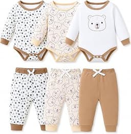 Jecson Baby Boy Clothe Baby Boy Outfits Soft Stretch Long Sleeve Set 0M-18M