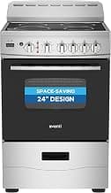 Avanti 24-Inch Freestanding Electric Range with Ceramic Glass Cooktop and Digital Timer, in Stainless Steel (CERU240P3S)
