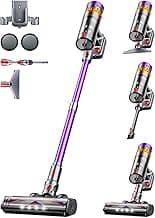 Cordless Vacuum Cleaner, 600W 50Kpa 70 Mins Cordless Stick Vacuum, Self-Standing Wireless Vacuum with Touch Screen, C...