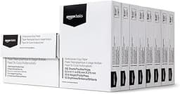 Amazon Basics Multipurpose Copy Printer Paper, 20 lb, 8.5 x 11 Inches, 8 Reams (4,000 Sheets), 92 Bright White, Great...