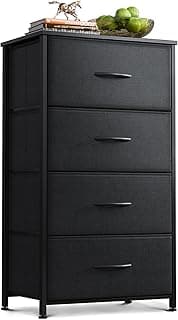 AODK Dresser for Bedroom with 4 Storage Drawers, Small Dressers Chest of Drawers Fabric Dresser with Sturdy Steel Fra...