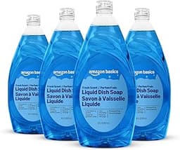 Amazon Basics Dish Soap, Fresh Scent, 30 fl oz, Pack of 4, Packaging May Vary
