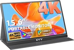 KYY 4K Portable Monitor for Laptop 15.6" UHD Laptop Monitor Portable VESA