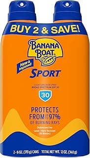Banana Boat Sport Ultra SPF 30 Sunscreen Spray | Banana Boat Sunscreen Spray SPF 30, Water Resistant, Oxybenzone Free...