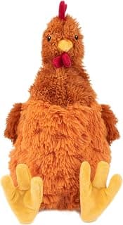 Best Pet Supplies Interactive Squeaky Dog Toy - Crinkle Chicken, Brown | Stuffing Free Body, Soft, Squeaks & Crinkles...