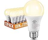 12 Pack LED Light Bulbs 100 Watt Equivalent, A19 15W Soft Warm White 2700K, 1500 Lumens Super Bright E26 Standard No ...