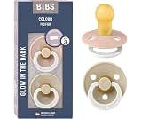 BIBS Pacifiers Colour Collection | Natural Rubber Baby Pacifier | Set of 2 BPA-Free Soothers | Made in Denmark | 18+ ...