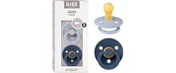 BIBS Pacifiers Colour Collection | Natural Rubber Baby Pacifier | Set of 2 BPA-Free Soothers | Made in Denmark | 0+ M...