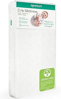 Newton Baby Crib Mattress & Toddler Bed, Breathable & Washable - White | Baby Crib Mattress, Breathable, Washable Cor...