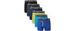 BAMBOO COOL Ultra Breathable Boys' Underwear Soft Boxer Briefs 6-Pack | Bamboo Viscose,Moisture Wicking,Tag-Free,Elas...