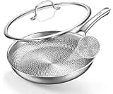 Tumzak Titanium Pans for Cooking, 10-Inch Titanium Pan with Lid, Non-Stick Frying Pans, PFAS/PFOA/PTFE-Free, Dishwash...