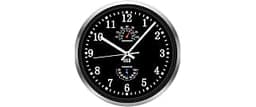 HITO 12 Inch Silent Wall Clock Battery Operated Non Ticking Glass Cover Silver Aluminum Frame, for Kitchen, Bedroom, ...