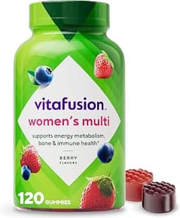 Vitafusion Women's Multivitamin Gummy | Yummy Berry Flavor | 120 Gummies | with Biotin, Calcium, Zinc, Vitamins A, B,...