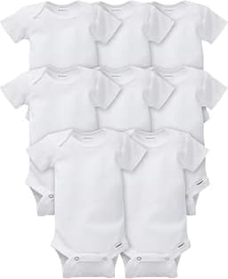 Gerber Baby Girls' 8-pack Short Sleeve Onesies Bodysuits
