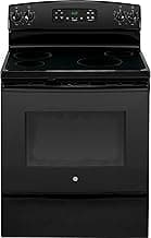 GE 30 in. 4 Burner Element Free-Standing Electric Range in Black