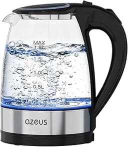 AZEUS Fast Boil Electric Water Kettle, 1.8L Large Capacity with Auto Shut-Off and Boil-Dry Protection, BPA-Free Boros...