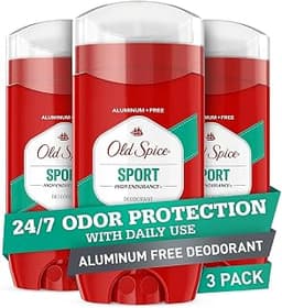 Old Spice Deodorant for Men, Aluminum Free, Sport Scent, 3.0 oz, Pack of 3 | High Endurance Collection | 24/7 Odor Pr...