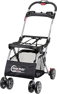 Baby Trend Snap N Go EX Polyester Lightweight Foldable Universal Single Infant Car Seat Carrier with 2 Cup Holder and...