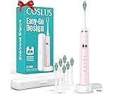 COSLUS Sonic Electric Toothbrush for Kids & Adults C40(DY-108Pro): 47000 VPM for Deep Cleaning with Travel Case - 5 M...